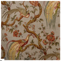 Pair of GreenHouse Bay Leaf curtains panels drapes blue birds floral