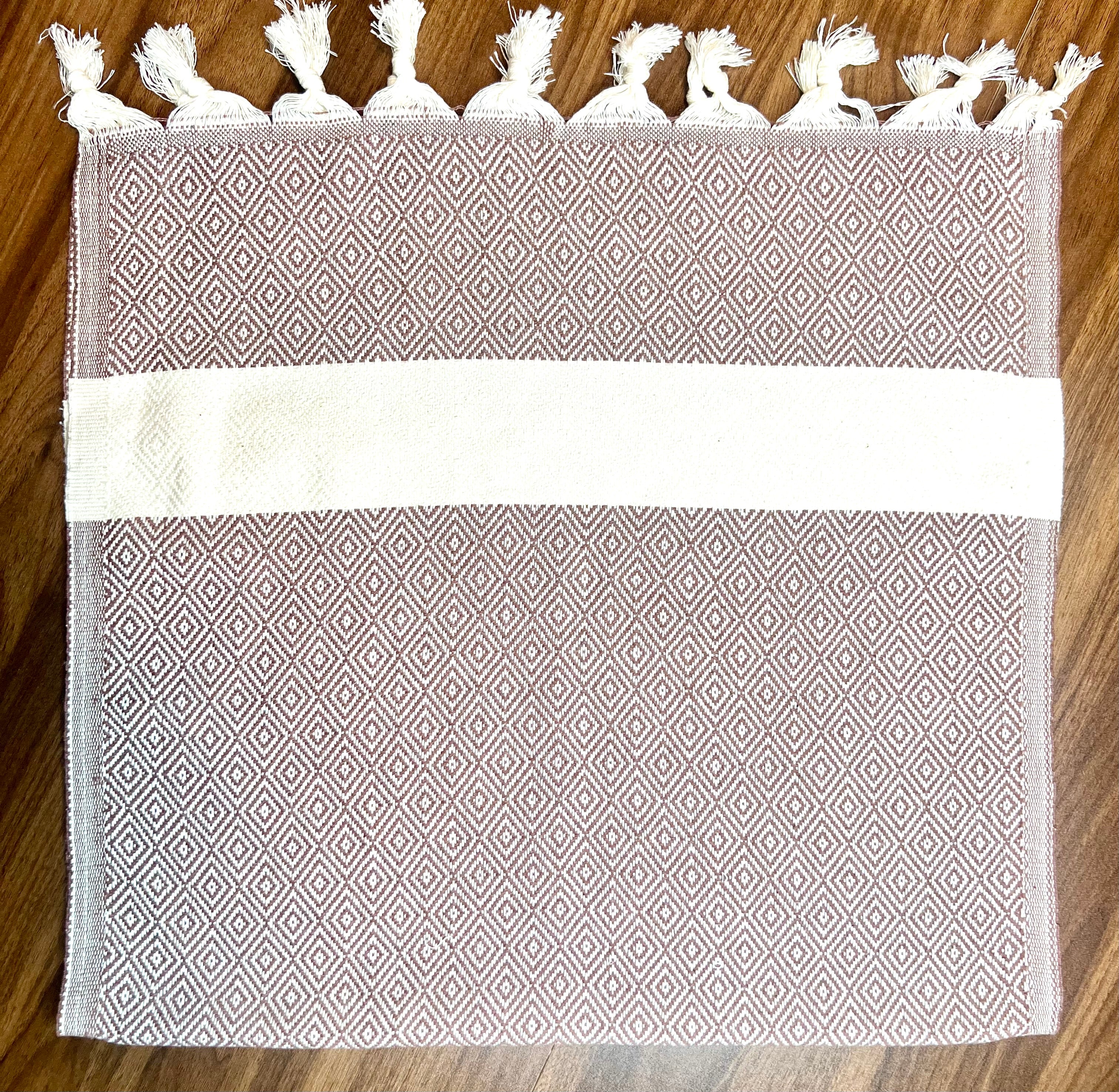 Luxury Tea Towel, Turkish Tea Towels, Organic Cotton Washcloth Diamond Weave Pattern