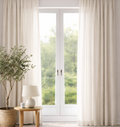 Linen Drape Panel: Medium Weight, Rod Pocket Curtains Valance Option USA made