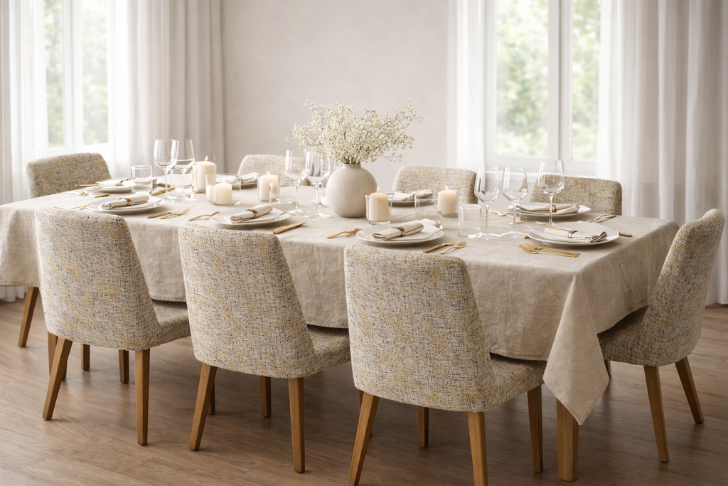 100% Linen Table Cloth for Rectangular Custom Table Cloth